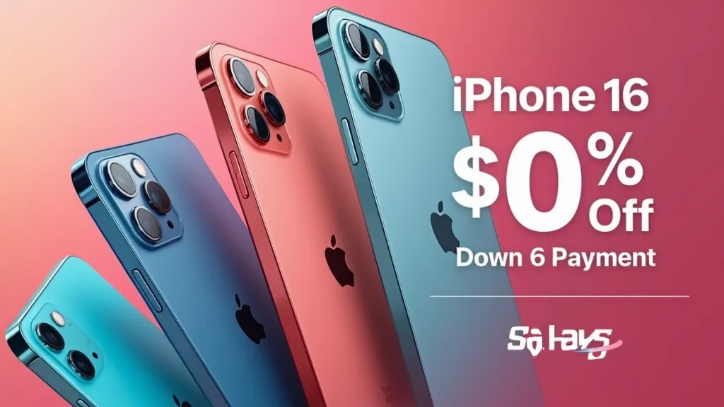 Get iPhone 16 with low-price Down Payment